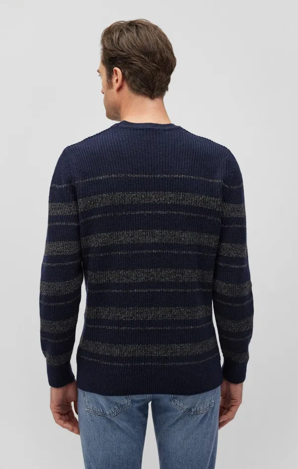 Crew Neck Sweater In Total Eclipse Men Mavi Jeans Sweaters Crew Neck Sweater In Total Eclipse Men Mavi Jeans Sweaters