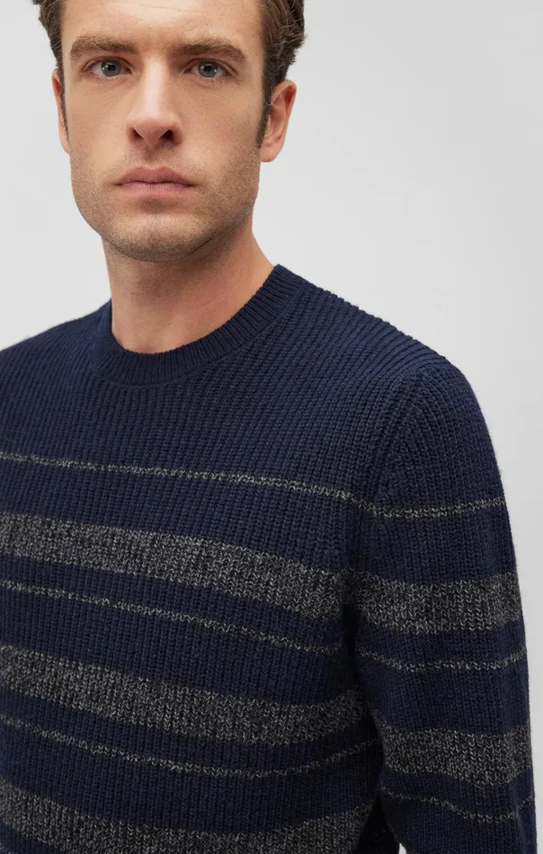 Crew Neck Sweater In Total Eclipse Men Mavi Jeans Sweaters Crew Neck Sweater In Total Eclipse Men Mavi Jeans Sweaters