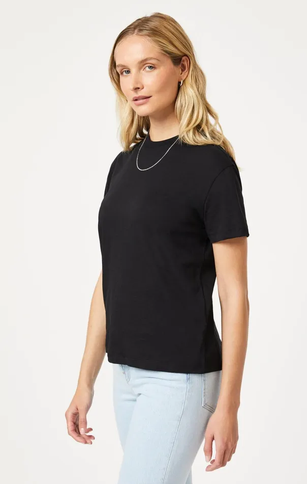 Crew Neck TShirt In Black Women Mavi Jeans Tops and TShirts Crew Neck TShirt In Black Women Mavi Jeans Tops and TShirts