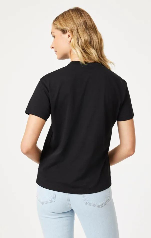 Crew Neck TShirt In Black Women Mavi Jeans Tops and TShirts Crew Neck TShirt In Black Women Mavi Jeans Tops and TShirts