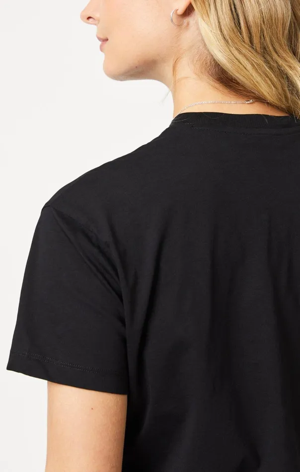 Crew Neck TShirt In Black Women Mavi Jeans Tops and TShirts Crew Neck TShirt In Black Women Mavi Jeans Tops and TShirts