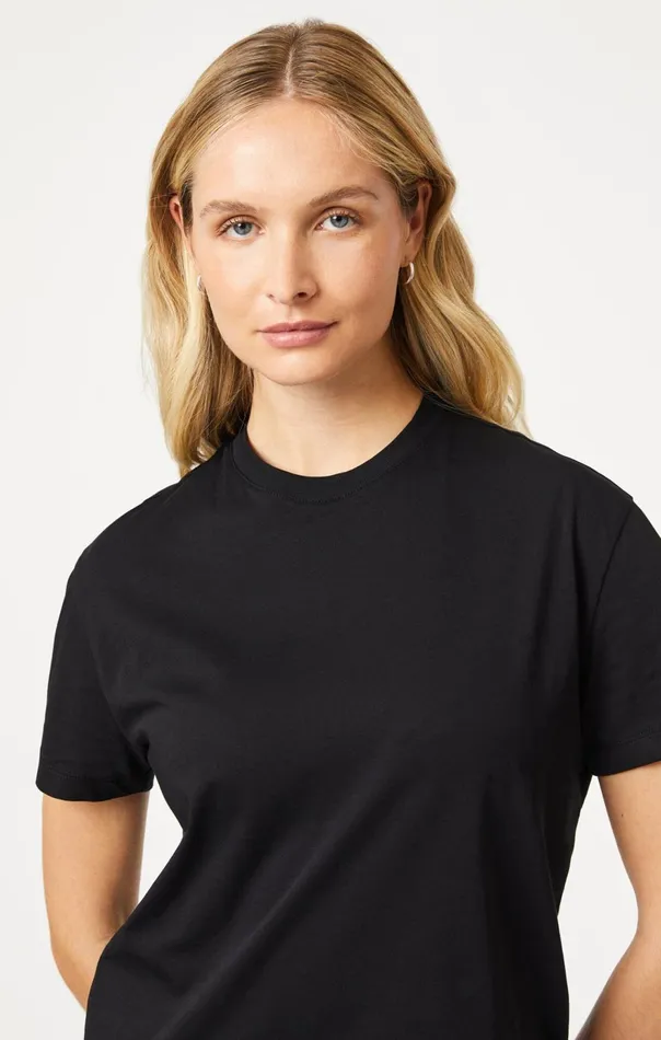 Crew Neck TShirt In Black Women Mavi Jeans Tops and TShirts Crew Neck TShirt In Black Women Mavi Jeans Tops and TShirts