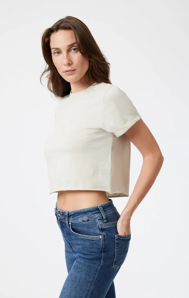 Cropped TShirt In Moonstruck Women Mavi Jeans Tops and TShirts Cropped TShirt In Moonstruck Women Mavi Jeans Tops and TShirts