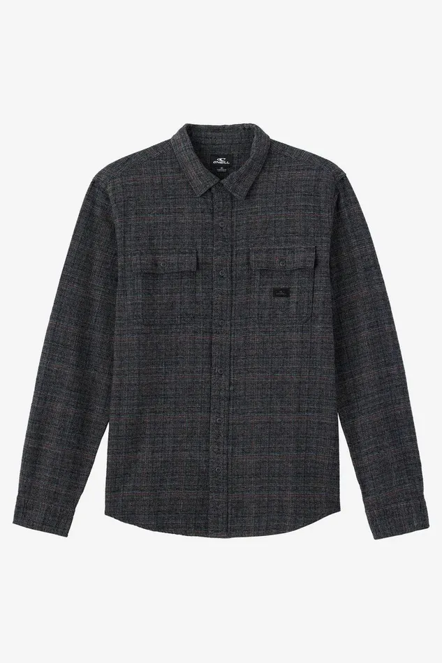 DAVIES FLANNEL STANDARD FIT LONG SLEEVE SHIRT Graphite Men O039NEILL Clothing DAVIES FLANNEL STANDARD FIT LONG SLEEVE SHIRT Graphite Men O039NEILL Clothing
