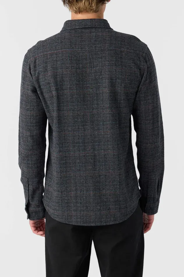 DAVIES FLANNEL STANDARD FIT LONG SLEEVE SHIRT Graphite Men O039NEILL Clothing