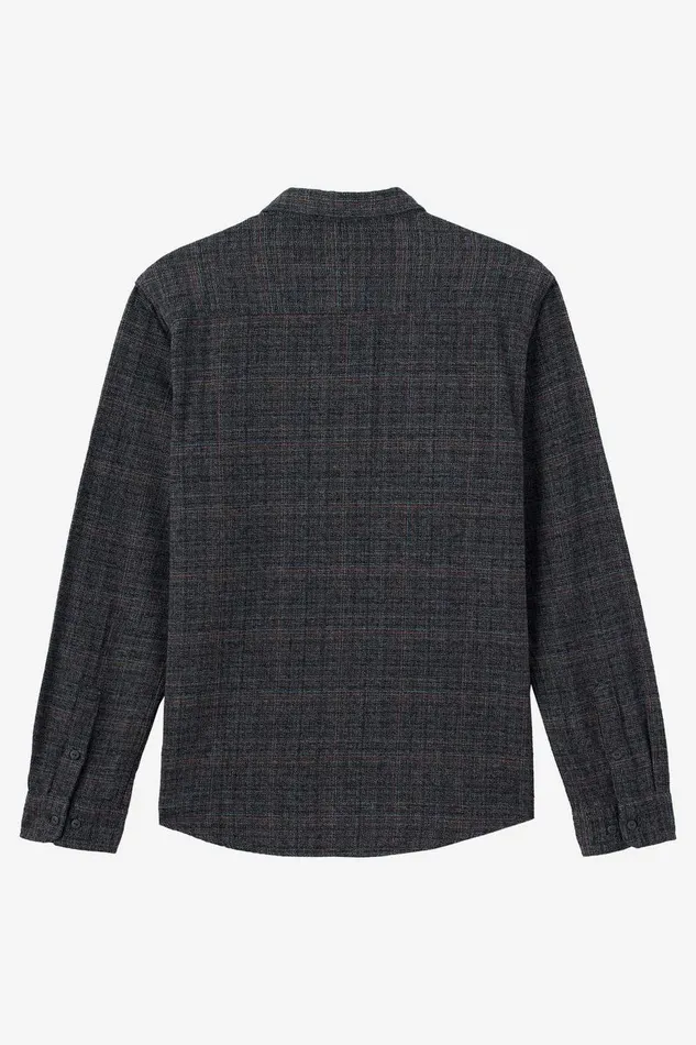 DAVIES FLANNEL STANDARD FIT LONG SLEEVE SHIRT Graphite Men O039NEILL Clothing