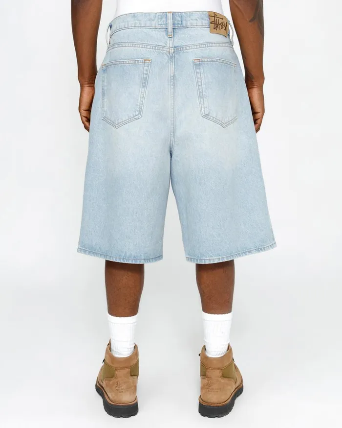 Denim MenWomen Stussy BIG OL039 SHORT DENIM Light Wash Denim MenWomen Stussy BIG OL039 SHORT DENIM Light Wash