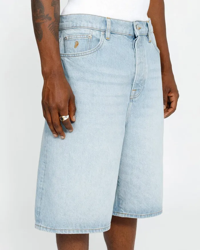 Denim MenWomen Stussy BIG OL039 SHORT DENIM Light Wash Denim MenWomen Stussy BIG OL039 SHORT DENIM Light Wash