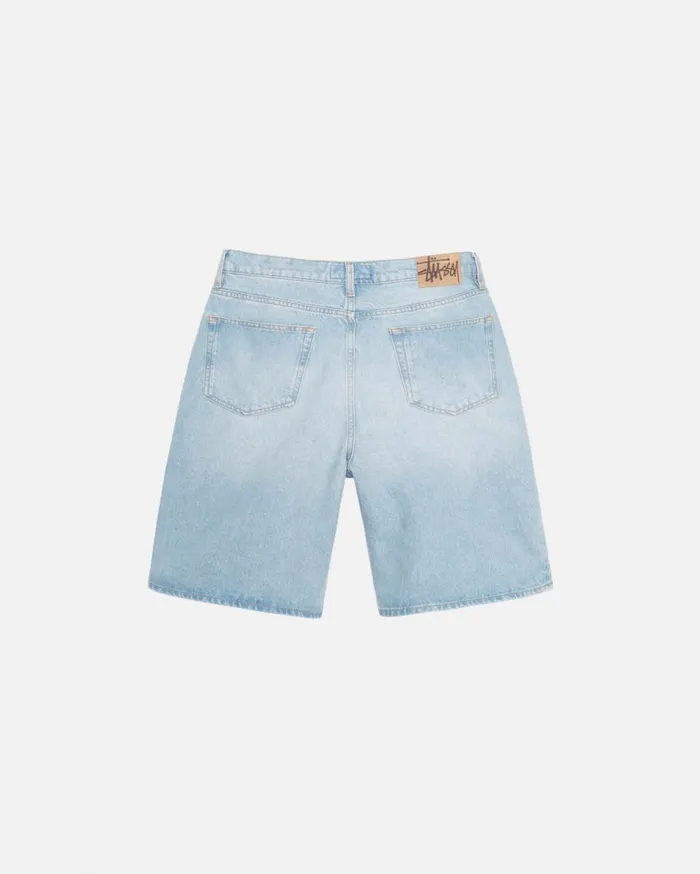 Denim MenWomen Stussy BIG OL039 SHORT DENIM Light Wash Denim MenWomen Stussy BIG OL039 SHORT DENIM Light Wash
