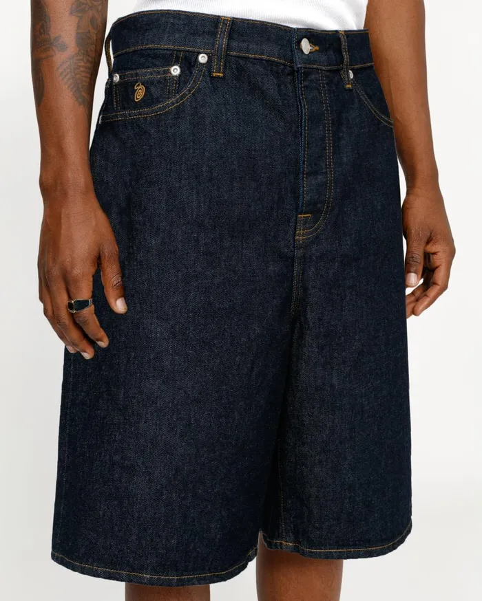Denim MenWomen Stussy BIG OL039 SHORT DENIM Rinsed Indigo Denim MenWomen Stussy BIG OL039 SHORT DENIM Rinsed Indigo