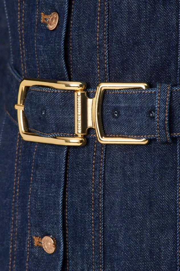 Denim Women Scanlan Theodore DENIM GOLD BUCKLE BELT Indigob