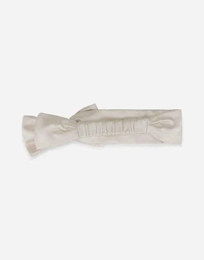 Dolce and Gabbana Accessories And Baby Carriers Children Duchesse Headband With DG Embroidery White Dolce and Gabbana Accessories And Baby Carriers Children Duchesse Headband With DG Embroidery White
