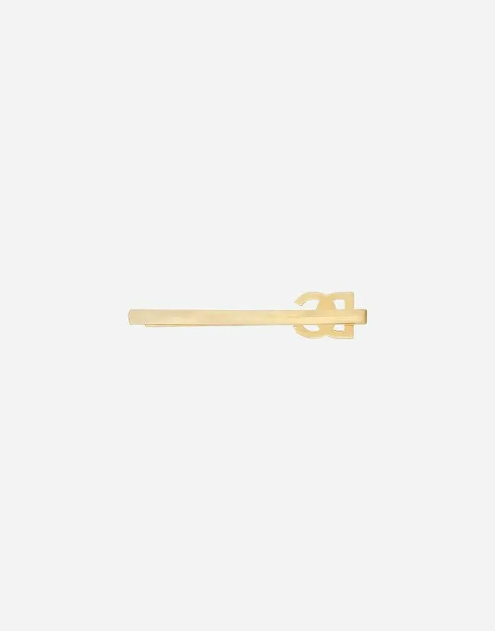 Dolce and Gabbana Accessories Children Hair Clip With DG Logo Gold Dolce and Gabbana Accessories Children Hair Clip With DG Logo Gold