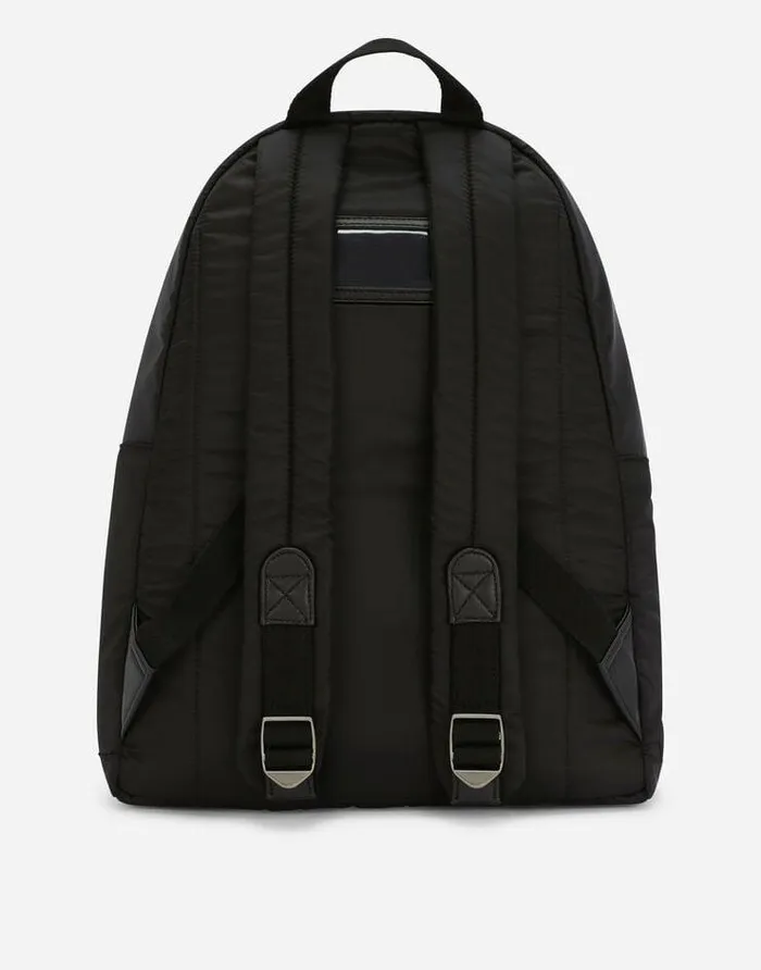 Dolce and Gabbana Accessories Children Nylon Backpack With DolceandGabbana Milano Print Black Dolce and Gabbana Accessories Children Nylon Backpack With DolceandGabbana Milano Print Black