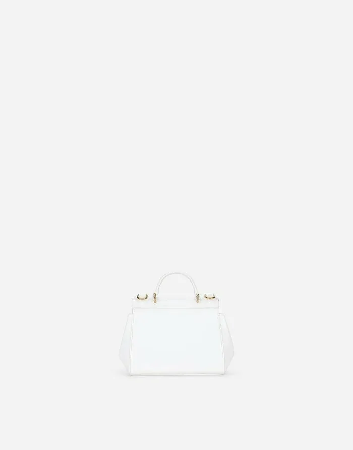 Dolce and Gabbana Accessories Children Patent Leather Mini Sicily Bag White Dolce and Gabbana Accessories Children Patent Leather Mini Sicily Bag White