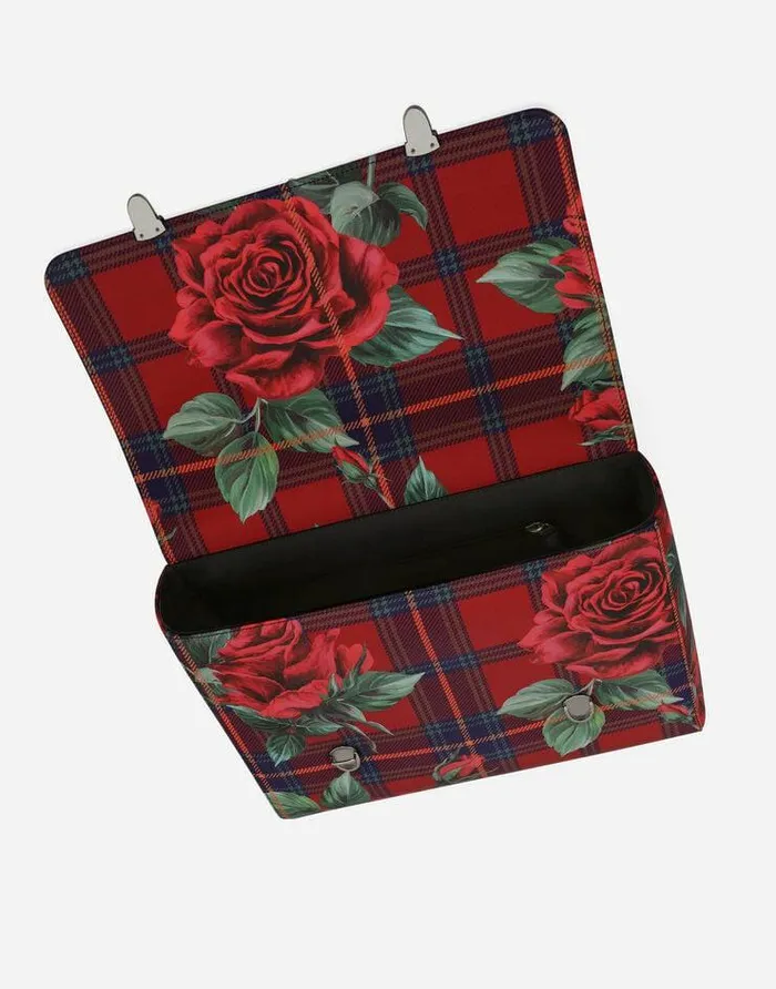 Dolce and Gabbana Accessories Children Printed Nylon Satchel Red