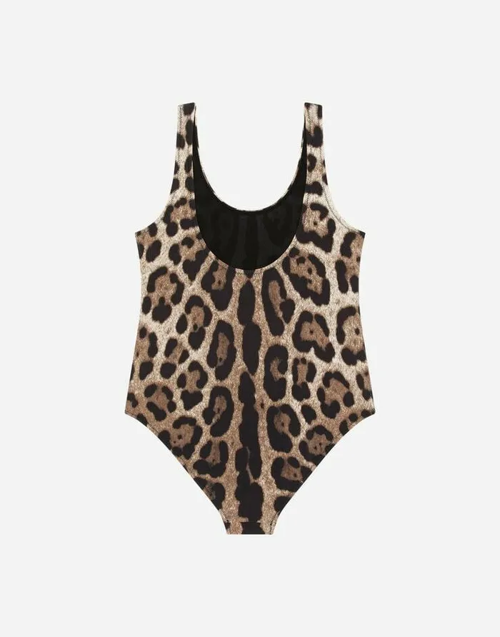 Dolce and Gabbana Beachwear Children Leopardprint Onepiece Swimsuit Animal Print Dolce and Gabbana Beachwear Children Leopardprint Onepiece Swimsuit Animal Print