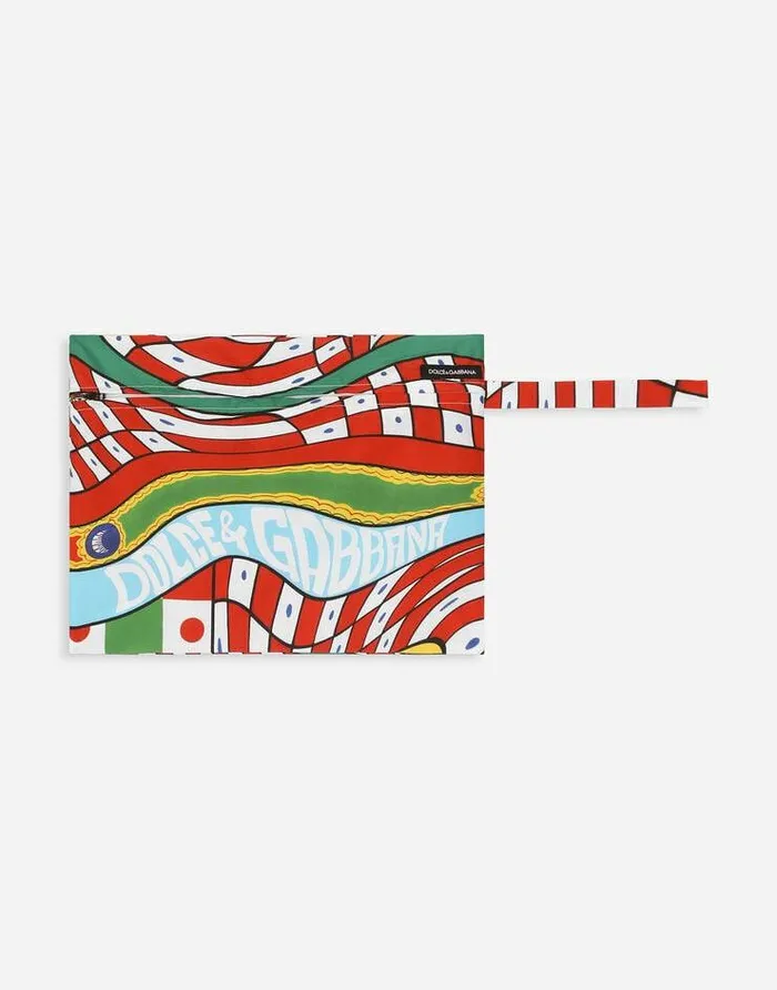 Dolce and Gabbana Beachwear Men Carrettoprint Swim Shorts Green Dolce and Gabbana Beachwear Men Carrettoprint Swim Shorts Green
