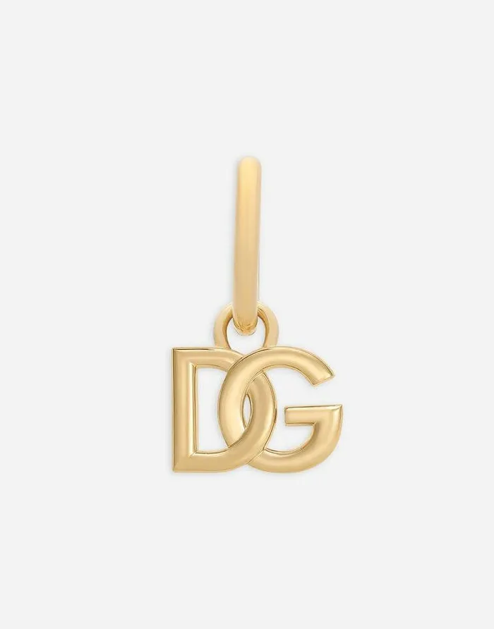 Dolce and Gabbana Bijoux Men Single DG Logo Earring Gold