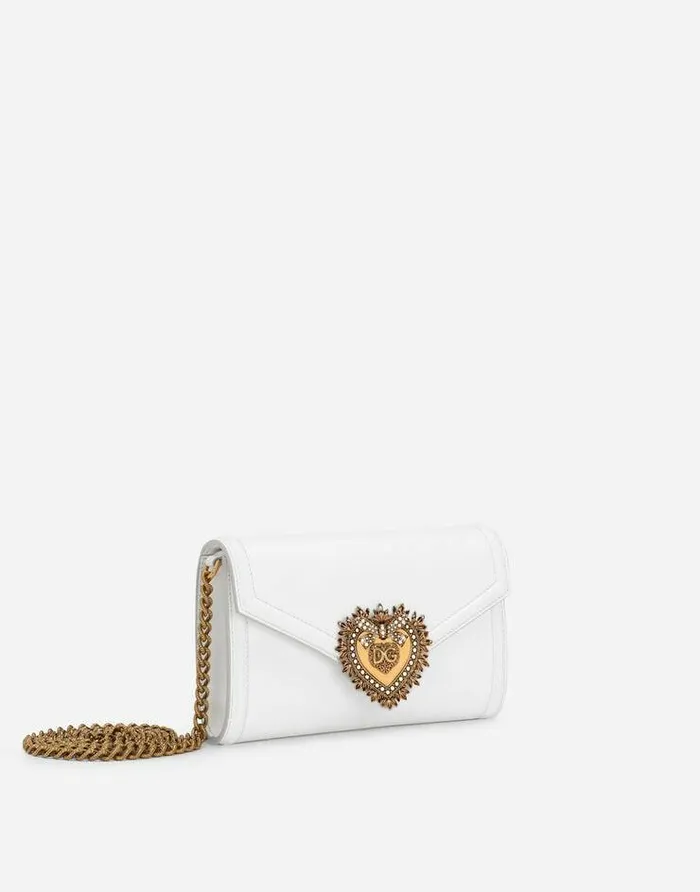Dolce and Gabbana Clutches Mini And Micro Bags Women Calfskin Devotion Mini Bag White Dolce and Gabbana Clutches Mini And Micro Bags Women Calfskin Devotion Mini Bag White