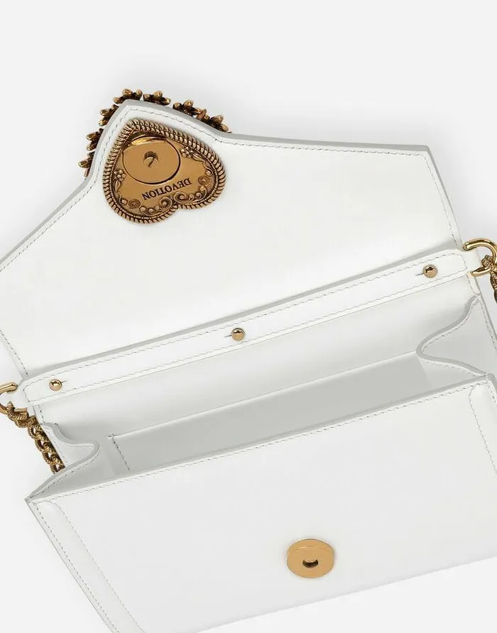 Dolce and Gabbana Clutches Mini And Micro Bags Women Calfskin Devotion Mini Bag White Dolce and Gabbana Clutches Mini And Micro Bags Women Calfskin Devotion Mini Bag White