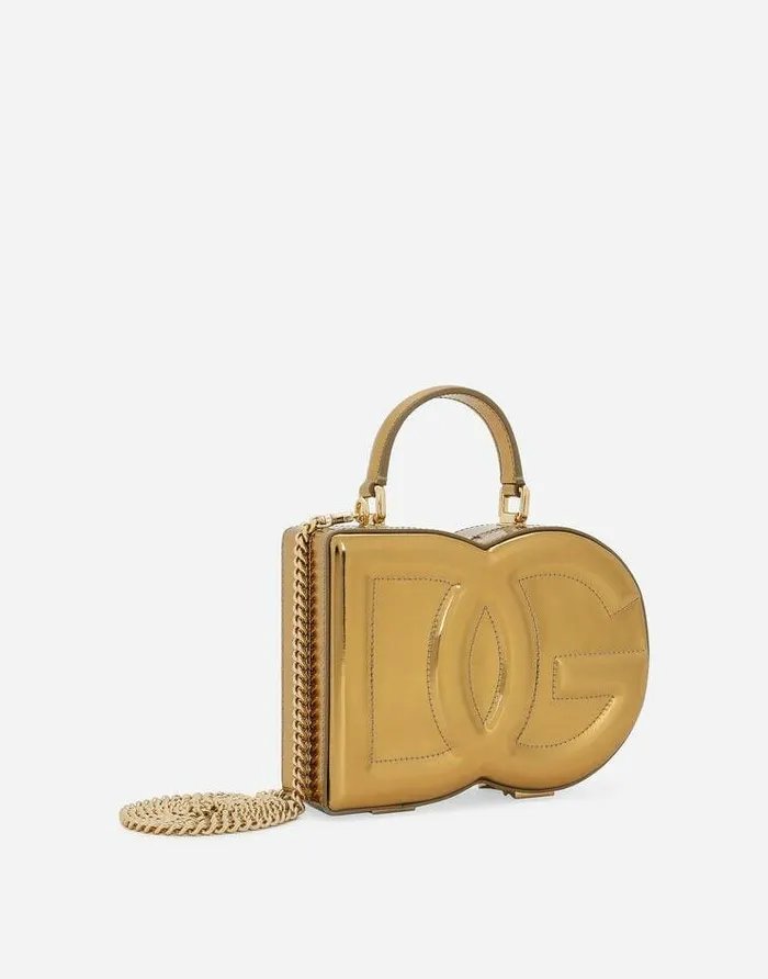 Dolce and Gabbana DG Logo Bag Women DG Logo Bag Box Handbag Gold Dolce and Gabbana DG Logo Bag Women DG Logo Bag Box Handbag Gold