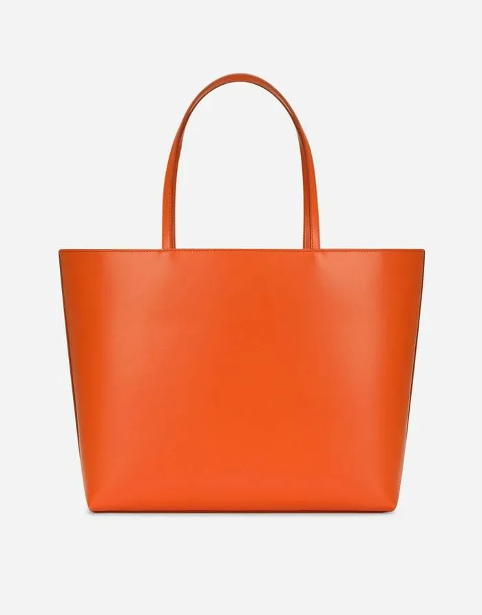 Dolce and Gabbana DG Logo Bag Women Medium Calfskin DG Logo Bag Shopper Orange Dolce and Gabbana DG Logo Bag Women Medium Calfskin DG Logo Bag Shopper Orange