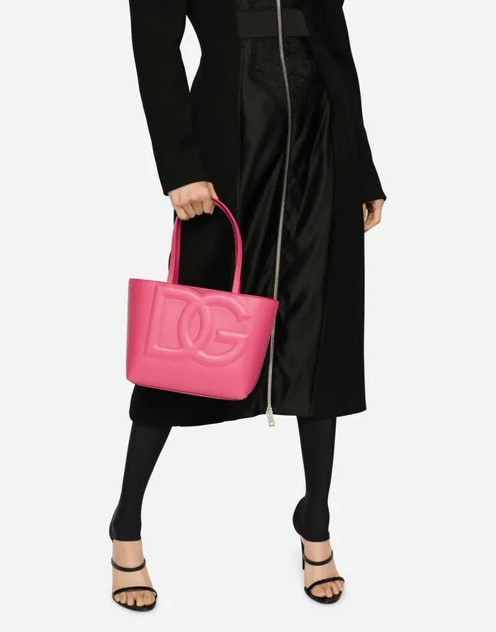 Dolce and Gabbana DG Logo Bag Women Small Calfskin DG Logo Bag Shopper Lilac Dolce and Gabbana DG Logo Bag Women Small Calfskin DG Logo Bag Shopper Lilac