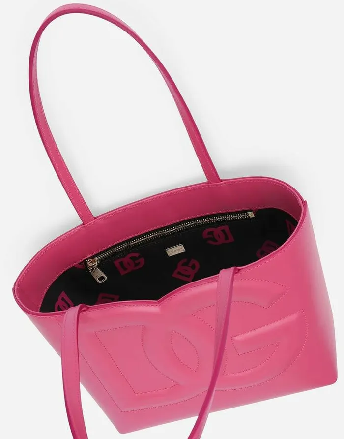 Dolce and Gabbana DG Logo Bag Women Small Calfskin DG Logo Bag Shopper Lilac Dolce and Gabbana DG Logo Bag Women Small Calfskin DG Logo Bag Shopper Lilac