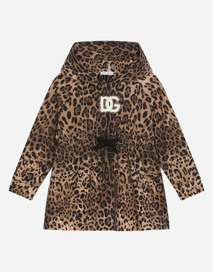 Dolce and Gabbana Dresses Children Leopardprint Jersey Dress Multicolor