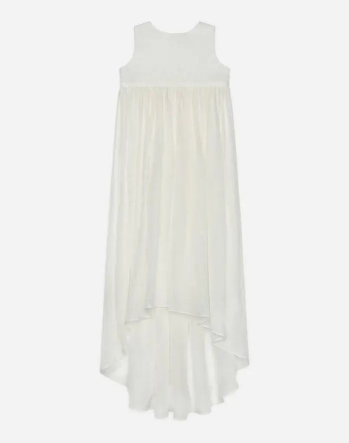 Dolce and Gabbana Dresses Children Long Silk Chiffon And Lace Dress White Dolce and Gabbana Dresses Children Long Silk Chiffon And Lace Dress White