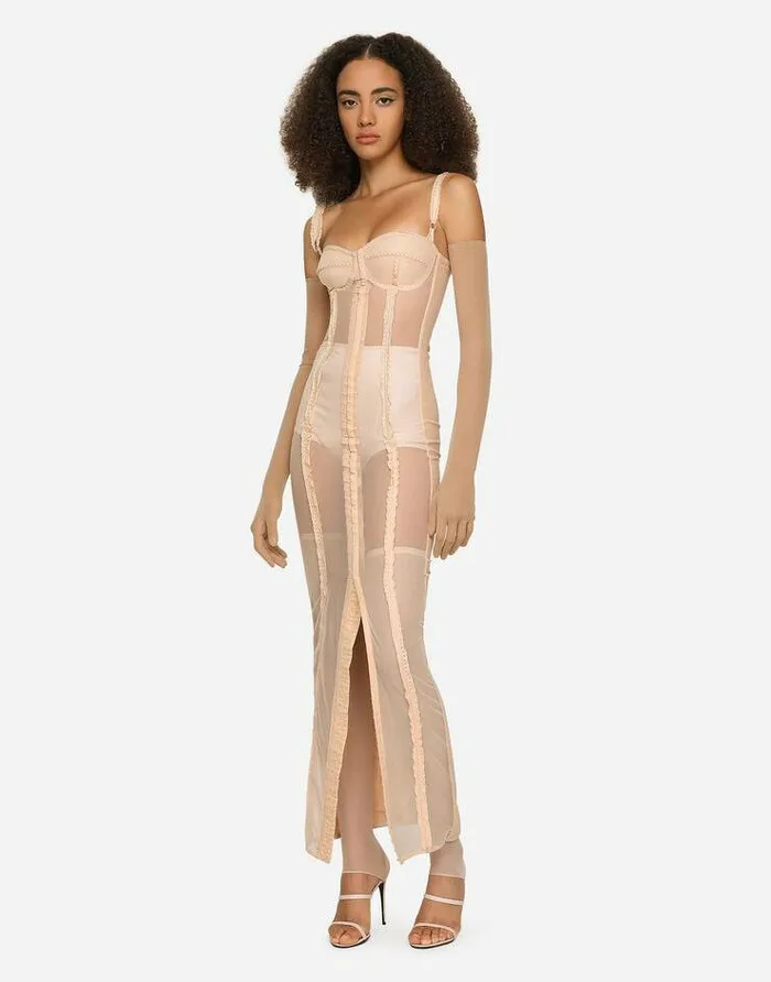 Dolce and Gabbana Dresses Women KIM DOLCEandGABBANA Marquisette Calflength Dress Pale Pink Dolce and Gabbana Dresses Women KIM DOLCEandGABBANA Marquisette Calflength Dress Pale Pink