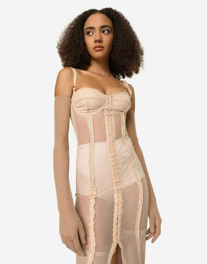 Dolce and Gabbana Dresses Women KIM DOLCEandGABBANA Marquisette Calflength Dress Pale Pink Dolce and Gabbana Dresses Women KIM DOLCEandGABBANA Marquisette Calflength Dress Pale Pink
