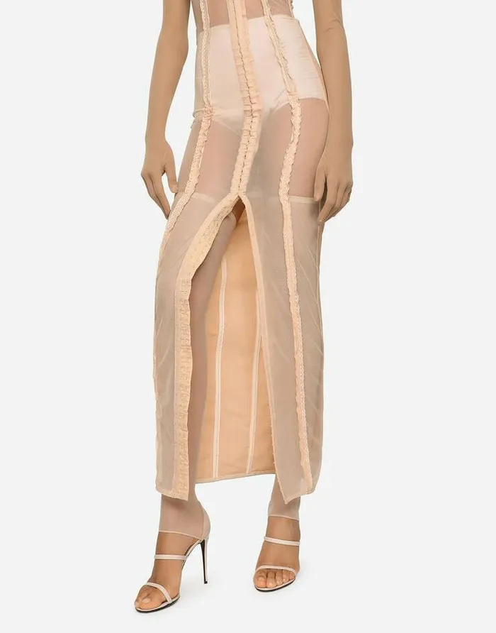 Dolce and Gabbana Dresses Women KIM DOLCEandGABBANA Marquisette Calflength Dress Pale Pink Dolce and Gabbana Dresses Women KIM DOLCEandGABBANA Marquisette Calflength Dress Pale Pink