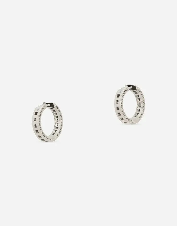 Dolce and Gabbana Earrings Women Anna Earrings In White Gold 18kt With Blue Sapphires White Dolce and Gabbana Earrings Women Anna Earrings In White Gold 18kt With Blue Sapphires White