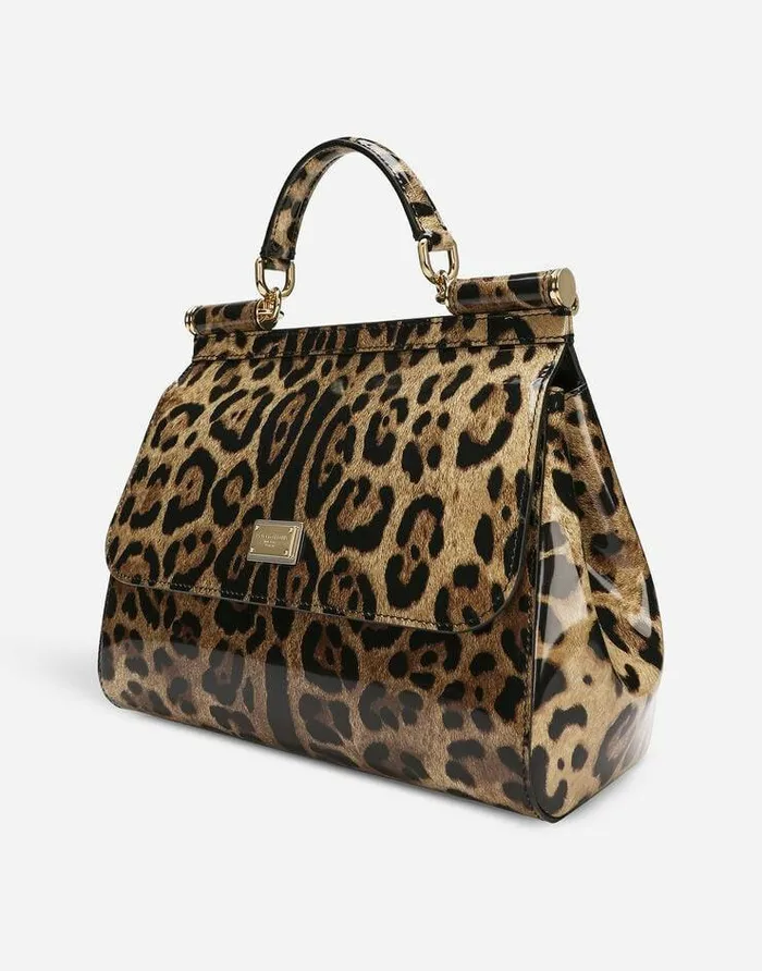 Dolce and Gabbana Handbags Women KIM DOLCEandGABBANA Large Sicily Handbag Animal Print Dolce and Gabbana Handbags Women KIM DOLCEandGABBANA Large Sicily Handbag Animal Print