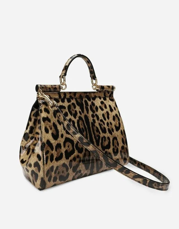Dolce and Gabbana Handbags Women KIM DOLCEandGABBANA Large Sicily Handbag Animal Print Dolce and Gabbana Handbags Women KIM DOLCEandGABBANA Large Sicily Handbag Animal Print
