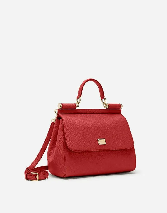 Dolce and Gabbana Handbags Women Large Sicily Handbag Red Dolce and Gabbana Handbags Women Large Sicily Handbag Red