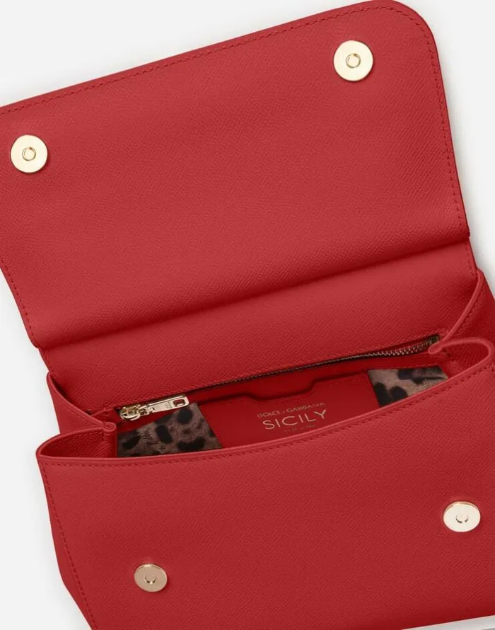 Dolce and Gabbana Handbags Women Large Sicily Handbag Red Dolce and Gabbana Handbags Women Large Sicily Handbag Red