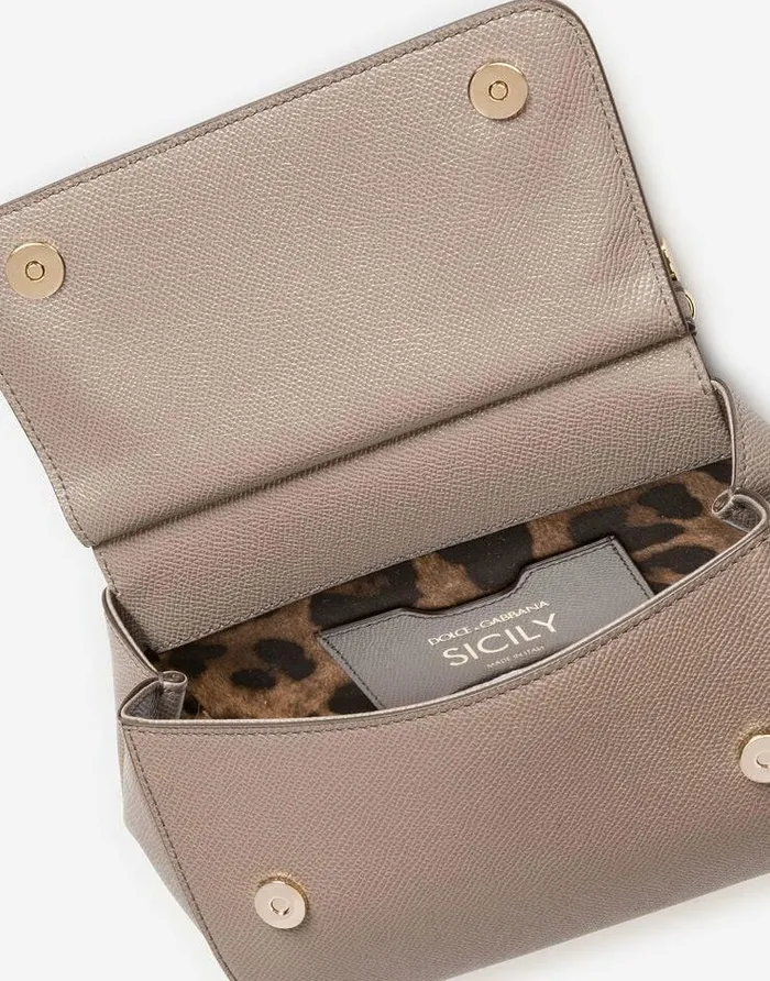 Dolce and Gabbana Handbags Women Medium Sicily Handbag Beige Dolce and Gabbana Handbags Women Medium Sicily Handbag Beige
