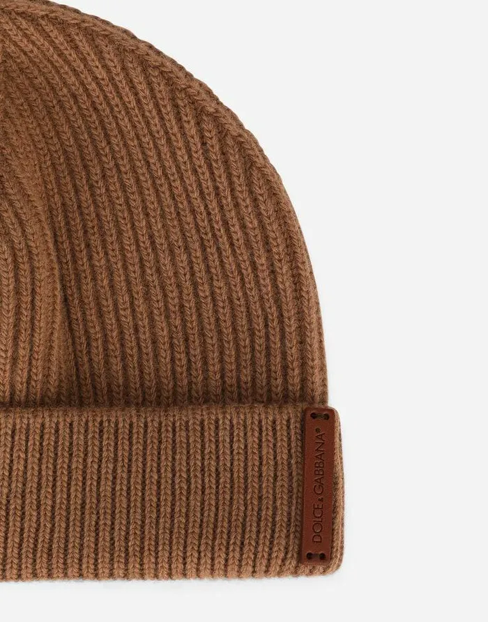 Dolce and Gabbana Hats And Gloves Men Wool Fishermans Rib Knit Hat Beige Dolce and Gabbana Hats And Gloves Men Wool Fishermans Rib Knit Hat Beige