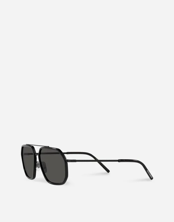Dolce and Gabbana Icons Men Gros Grain Sunglasses Black Matte And Black Dolce and Gabbana Icons Men Gros Grain Sunglasses Black Matte And Black