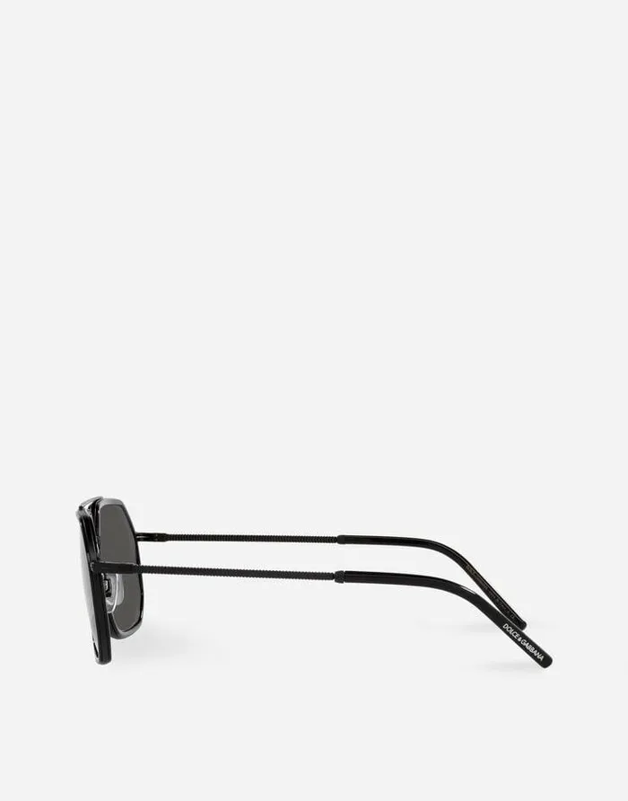 Dolce and Gabbana Icons Men Gros Grain Sunglasses Black Matte And Black Dolce and Gabbana Icons Men Gros Grain Sunglasses Black Matte And Black
