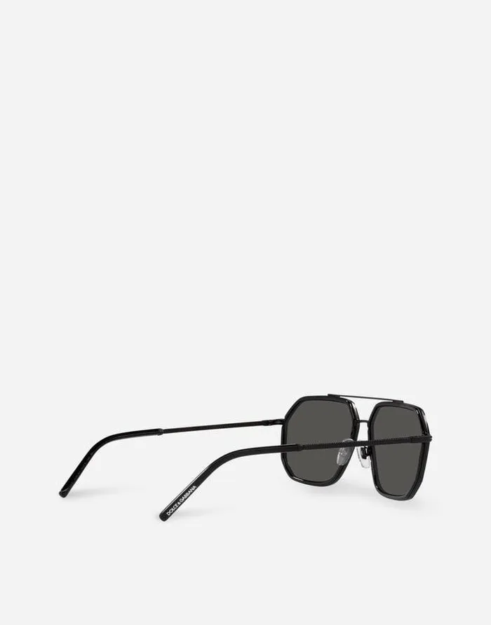 Dolce and Gabbana Icons Men Gros Grain Sunglasses Black Matte And Black Dolce and Gabbana Icons Men Gros Grain Sunglasses Black Matte And Black