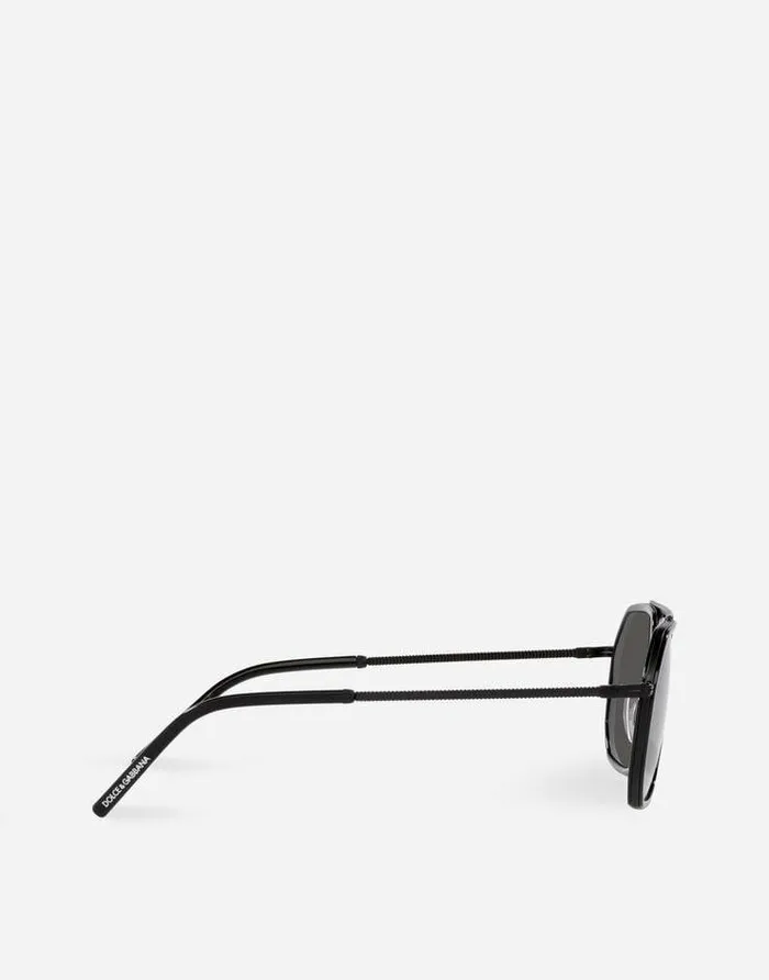 Dolce and Gabbana Icons Men Gros Grain Sunglasses Black Matte And Black Dolce and Gabbana Icons Men Gros Grain Sunglasses Black Matte And Black