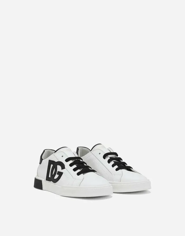 Dolce and Gabbana Mini Me Boy Children Portofino Vintage Calfskin Sneakers Multicolor Dolce and Gabbana Mini Me Boy Children Portofino Vintage Calfskin Sneakers Multicolor