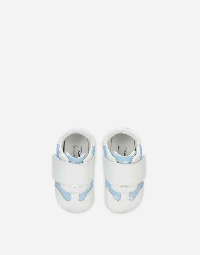 Dolce and Gabbana Newborn Shoes 1620 Children Nappa Leather Newborn Sneakers With DGlogo Print Azure Dolce and Gabbana Newborn Shoes 1620 Children Nappa Leather Newborn Sneakers With DGlogo Print Azure