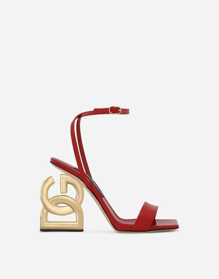 Dolce and Gabbana Sandals And Wedges Women Patent Leather Sandals With 35 Heel Red Dolce and Gabbana Sandals And Wedges Women Patent Leather Sandals With 35 Heel Red