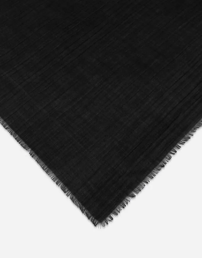 Dolce and Gabbana Scarves And Silks Men Silk And Cashmere Jacquard Shawl Black Dolce and Gabbana Scarves And Silks Men Silk And Cashmere Jacquard Shawl Black