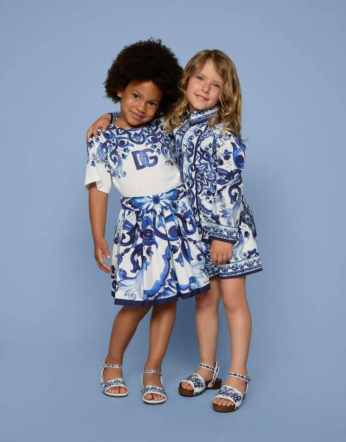 Dolce and Gabbana Shirts And Tops Children Majolicaprint Poplin Shirt Multicolor Dolce and Gabbana Shirts And Tops Children Majolicaprint Poplin Shirt Multicolor